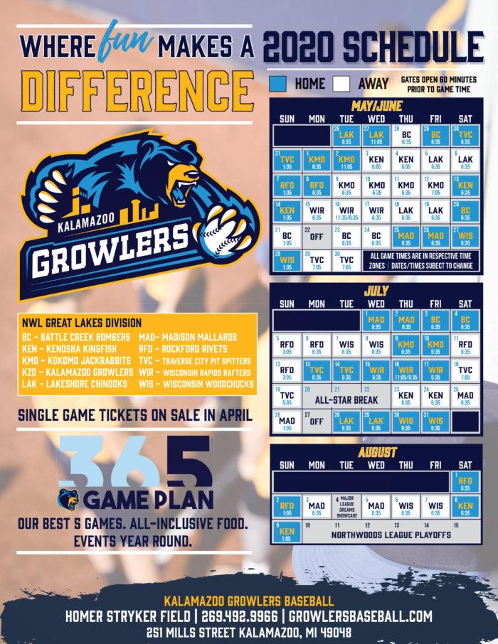 Growlers Release 2020 Schedule With New Start Times to Fans